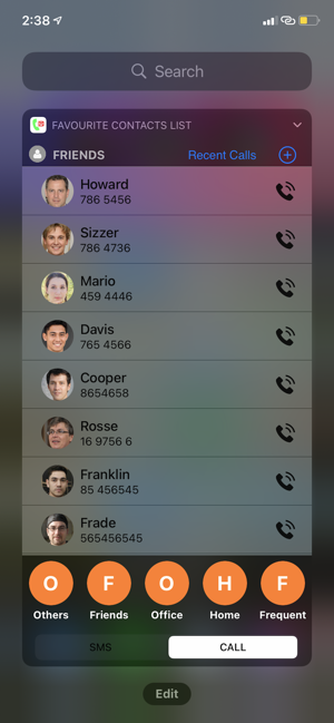 ‎Contacts Widget & Manager Screenshot