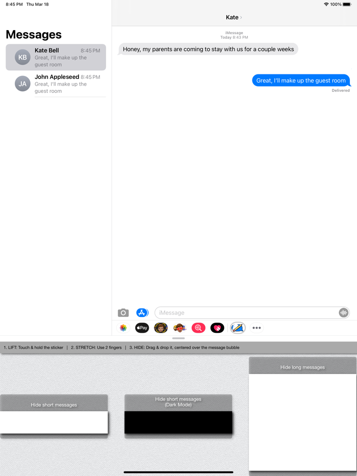 Unsend - Hide text messages