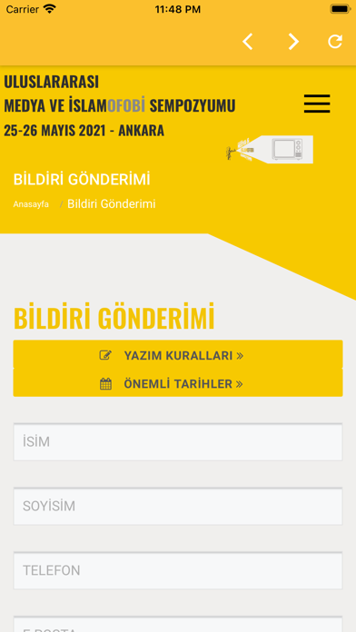 1. Medya ve İslamofobi Sempozy Screenshot
