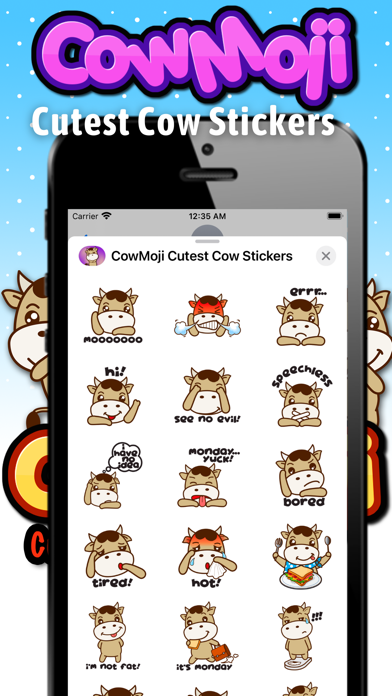 CowMoji Cutest Cow Stickers Screenshot