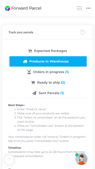 Forward Parcel Screenshot