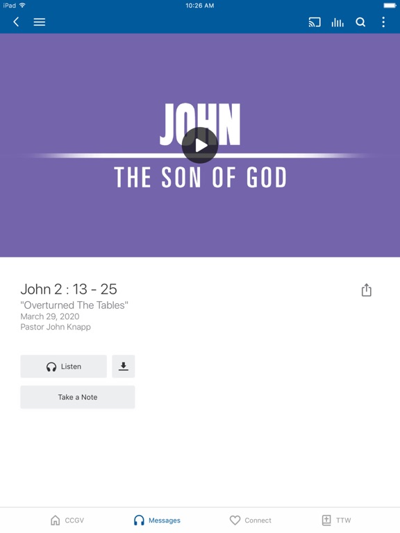 Calvary Chapel Green Valley iPad screenshot 3 - Lifestyle app