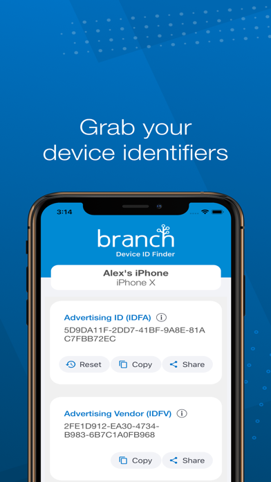 Branch Metrics DeviceID Finder screenshot 3