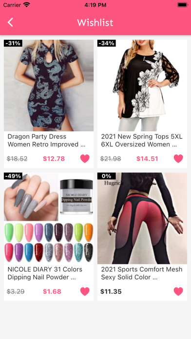 Cheap women's clothes Screenshot