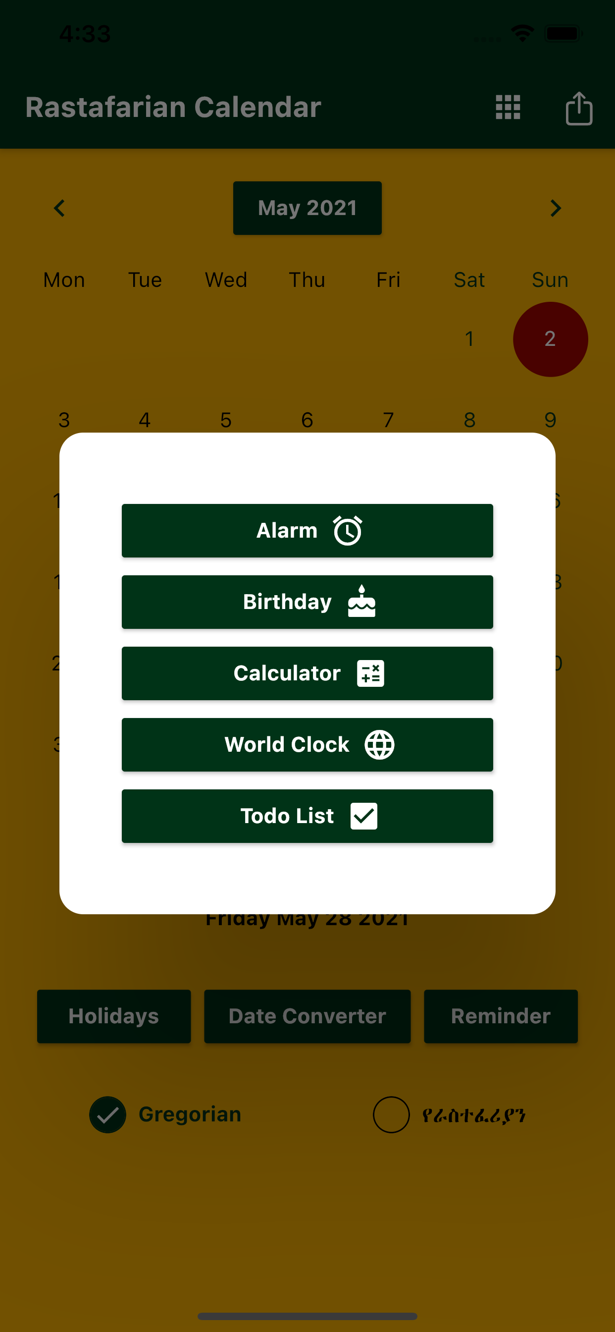 Rastafarian Calendar