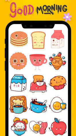 Game screenshot Good Morning Stickers apk