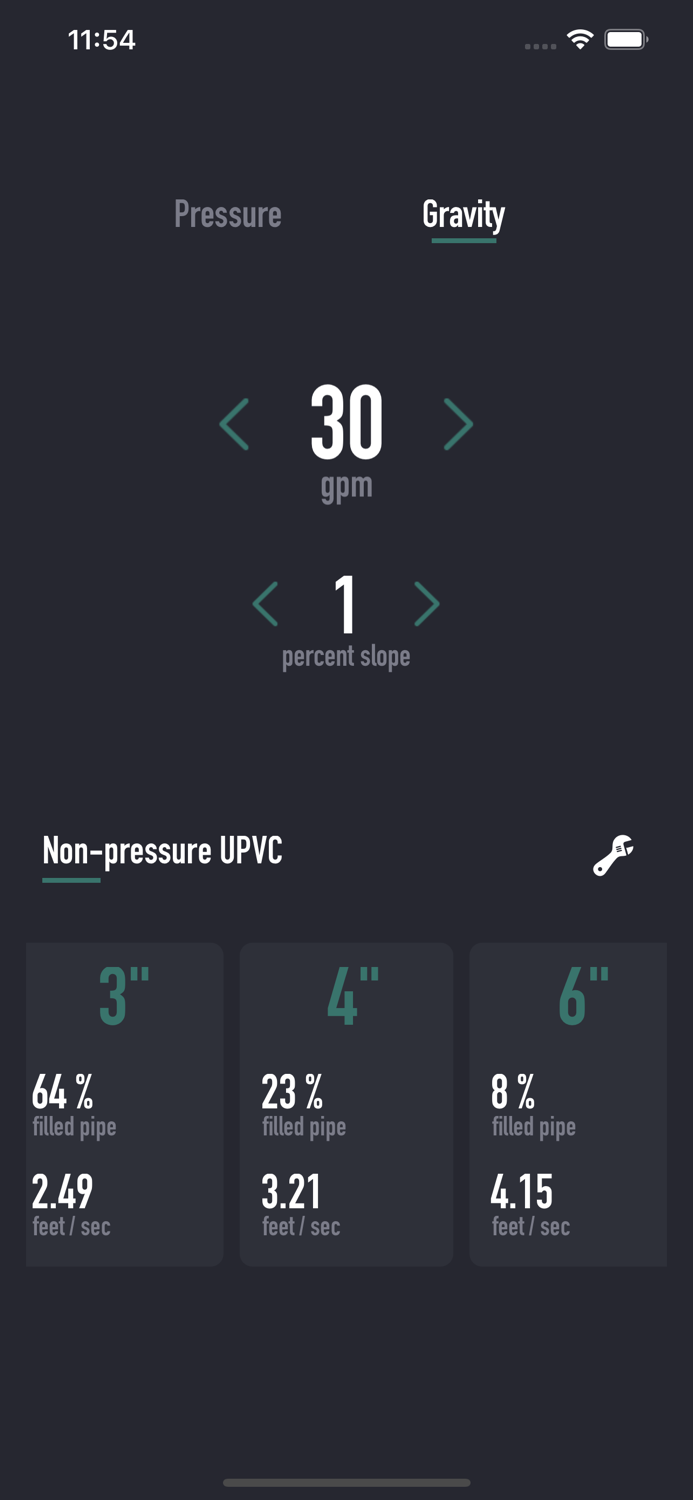 Pipe Sizer - Pressure-Gravity