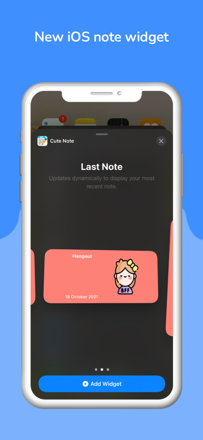 CuteNote Stickers and Widget