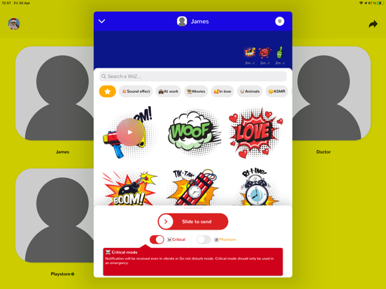 WiiZ ▲ Notification Messenger iPad screenshot