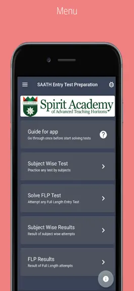 Game screenshot SAATH Entry Test Preparation apk
