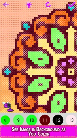 Game screenshot Mandala Cross Stitch Coloring apk
