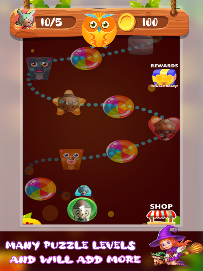 Sweet Witch Magic Blast Puzzle