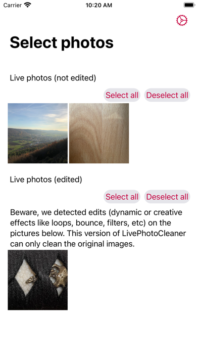 Live Photo Cleaner Screenshot