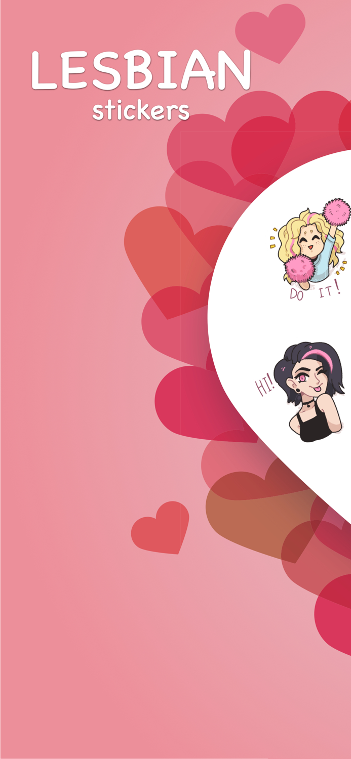 Lesbian lgbt stickers PINK