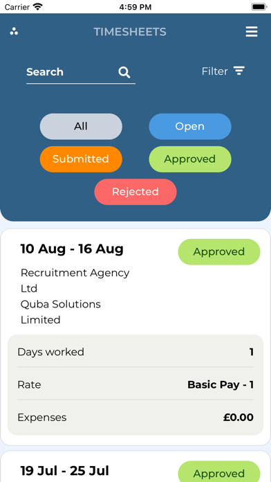 Screenshot #3 pour Dunbar Education E Timesheets