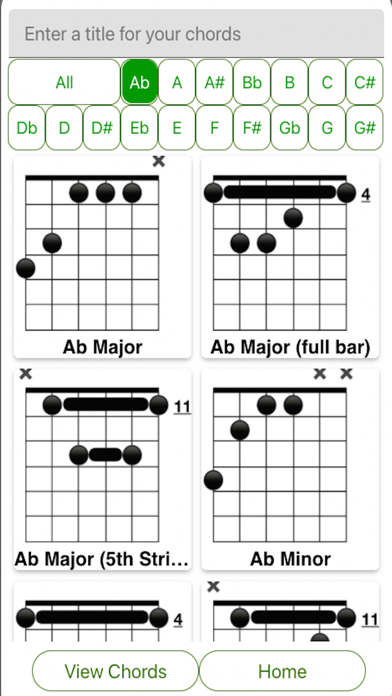 Page of Chords for Guitar Screenshot
