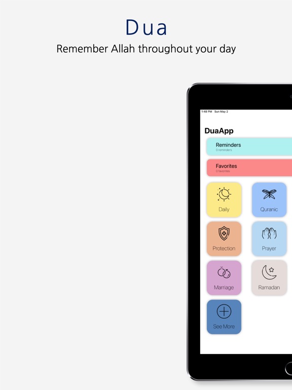 DuaApp iPad screenshot 1 - Reference app