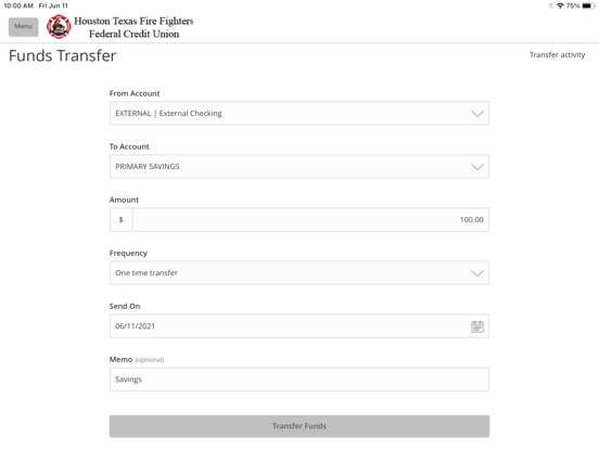 HTFFFCU iPad screenshot 3 - Finance app