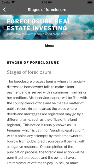 Foreclosure real estate invest Screenshot