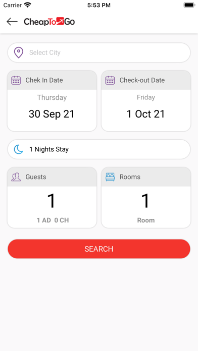 CheapToGo Screenshot