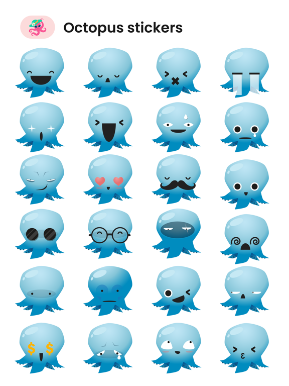 Screenshot #4 pour Octopus Emojis!