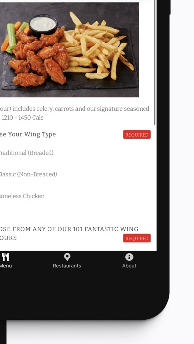 Wild Wing Online Ordering Screenshot