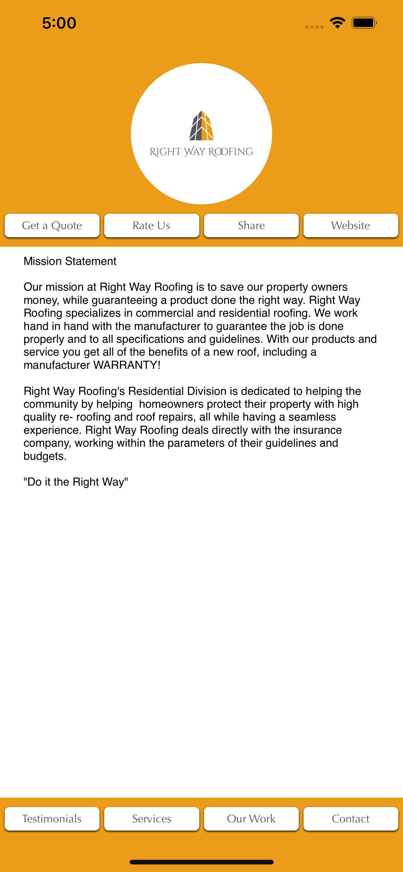 Right Way Roofing
