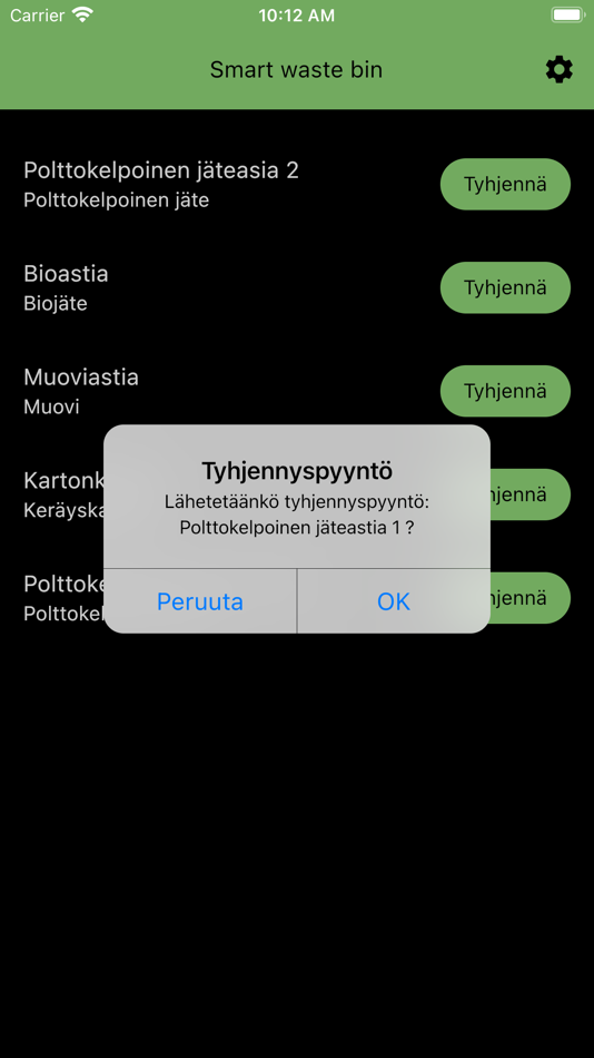 #2. Smart waste bin (iOS) 由: Macon Oy