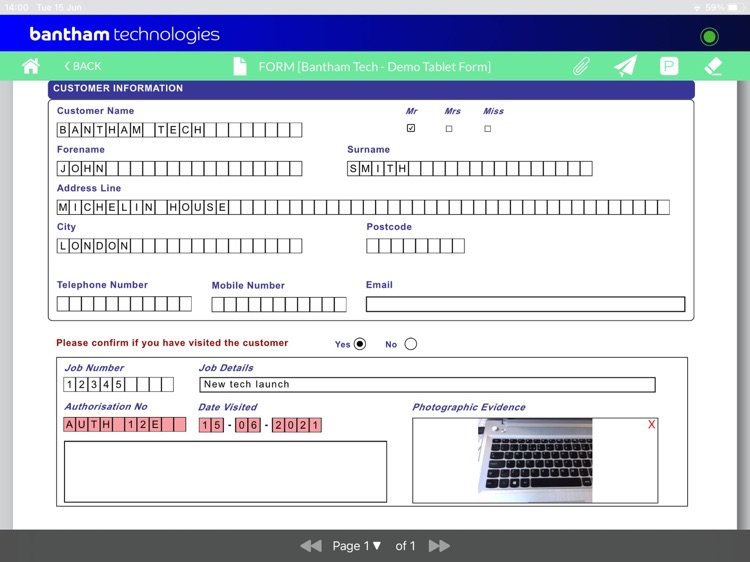 Bantham Tablet Forms