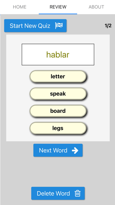 Spanish Frequency Dictionary Screenshot