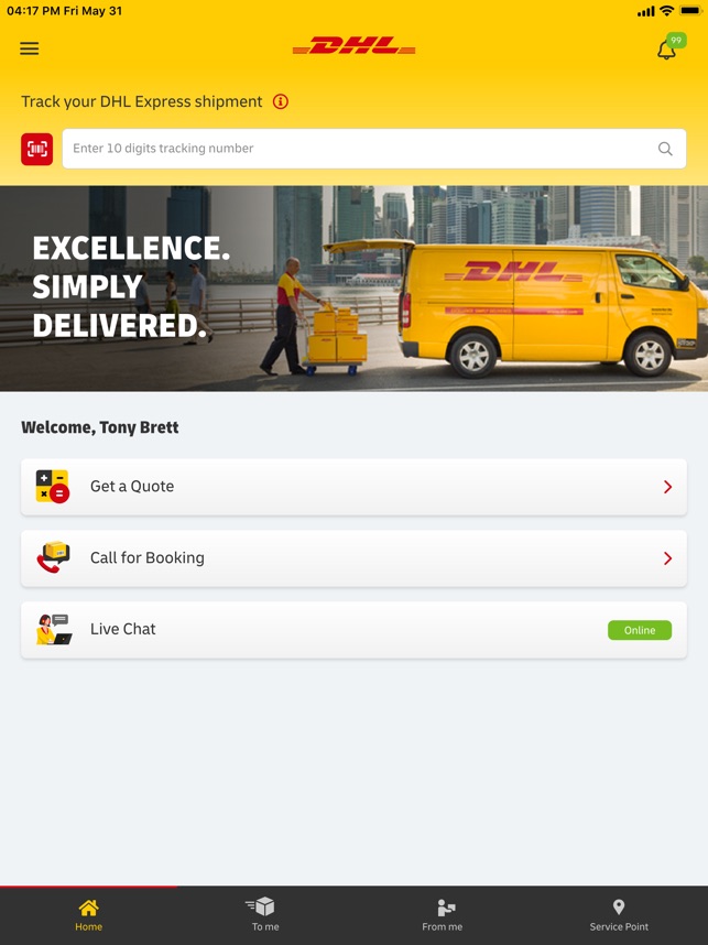 DHL Express Mobile App im App Store