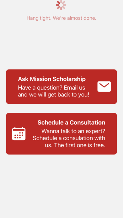 The Mission: Scholarship App Screenshot