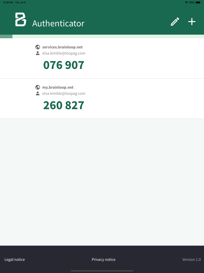 Brainloop Authenticator