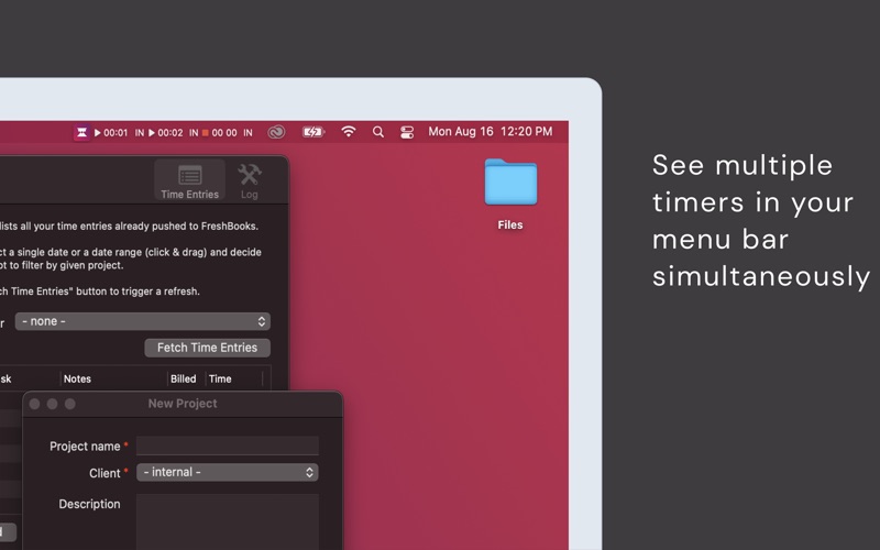 Screenshot #1 pour Kaal: Freshbooks Timekeeper