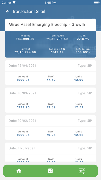 VCare Investment Screenshot