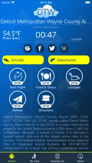 detroit airport (dtw) + radar iphone screenshot 1