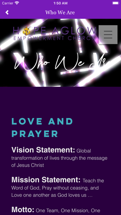 Hope Aglow Empowerment Screenshot