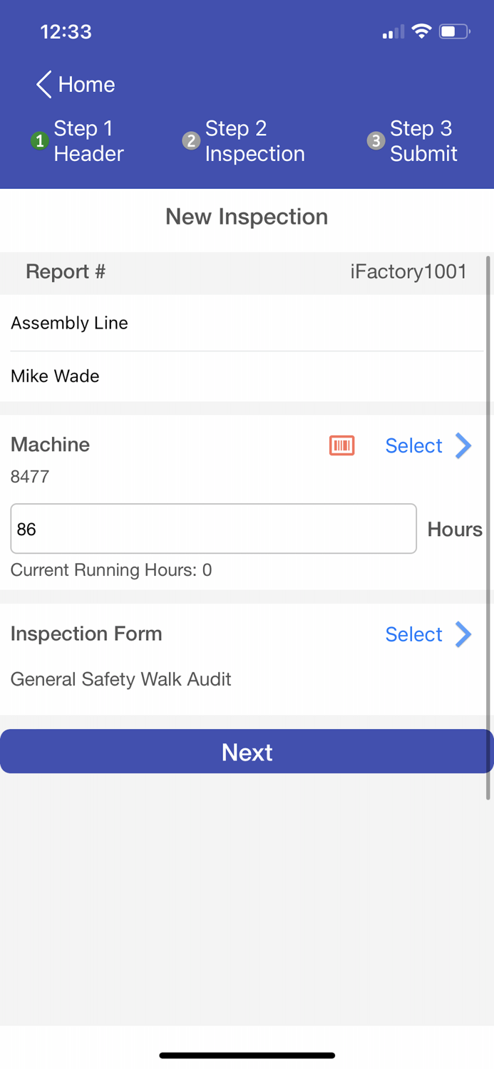 iFactory Plant Maintenance app