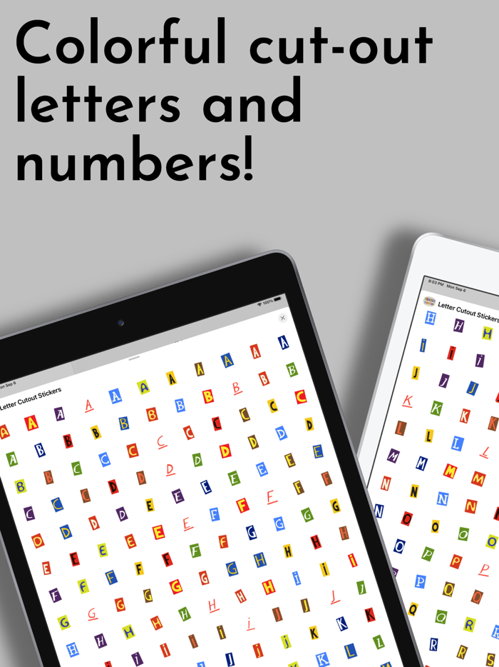 Letter Cutout Stickers