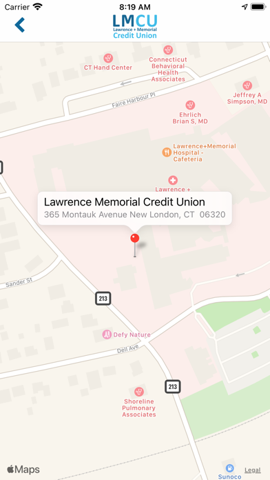 Lawrence Memorial Credit Union Screenshot