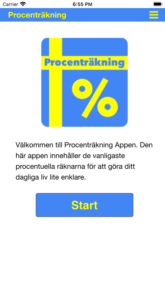 #1. Procenträkning (iOS) By: H Valeur