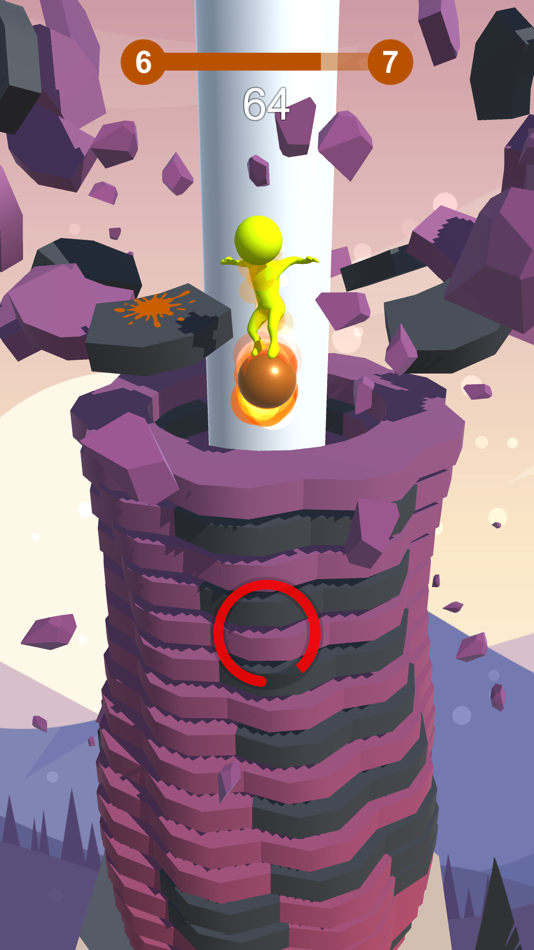 #2. Stack Jump Ball (iOS) 由: Manh Duc Nguyen