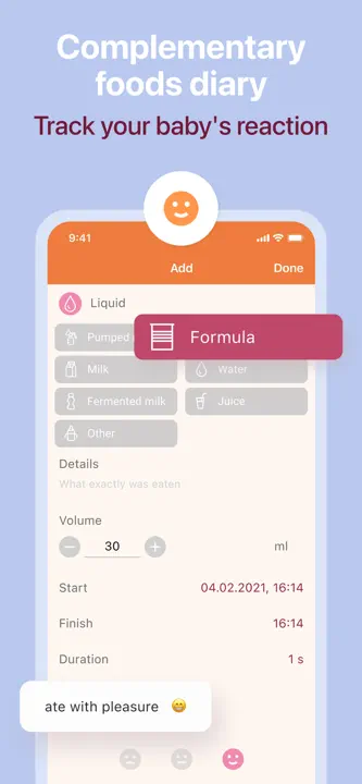 Breastfeeding Newborn tracker : capture d’écran 4 sur 7