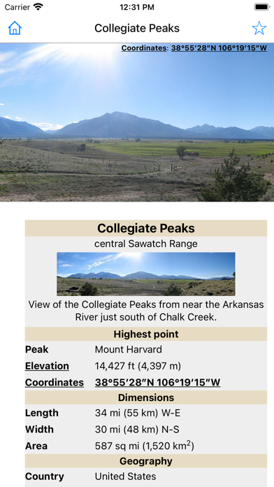 Colorado Fourteeners Screenshot