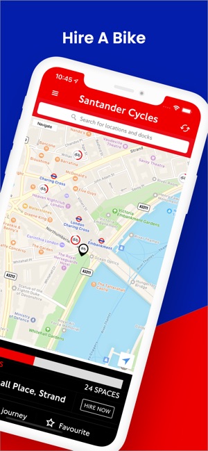 Santander docking station app top