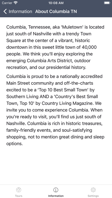 Visit Columbia TN Screenshot