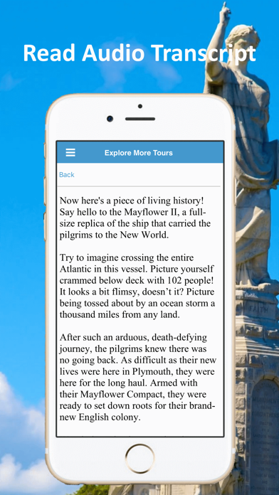 Plymouth MA Audio Tour Guide Screenshot