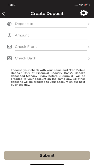 Financial Security Bank Mobile Screenshot