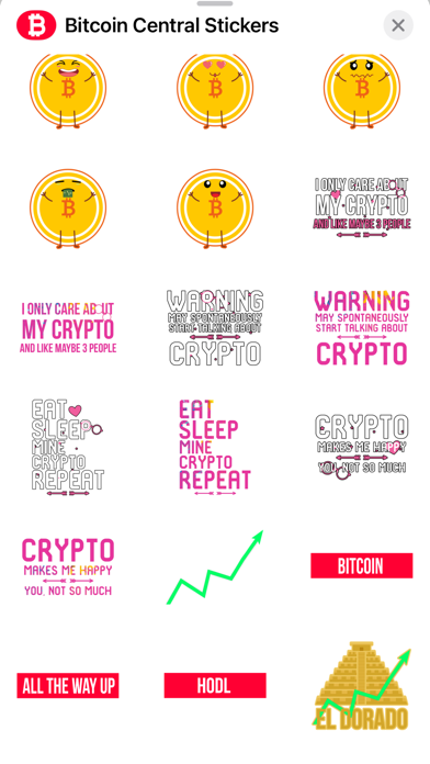Bitcoin Central Stickers Screenshot