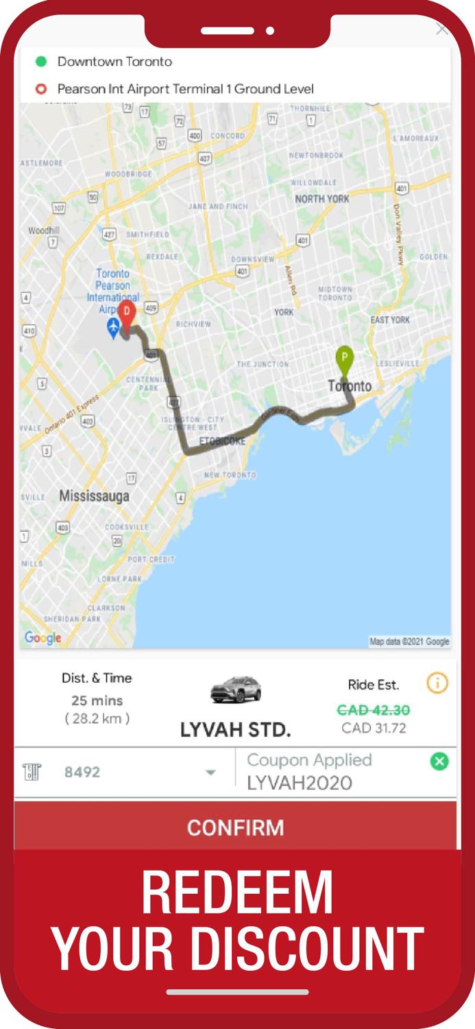 LYVAH - Book a ride instantly